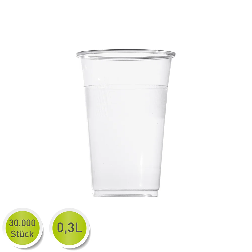Ausschankbecher 0,3L PP Einwegbecher 300mL - Palette mit 30.000 Stück