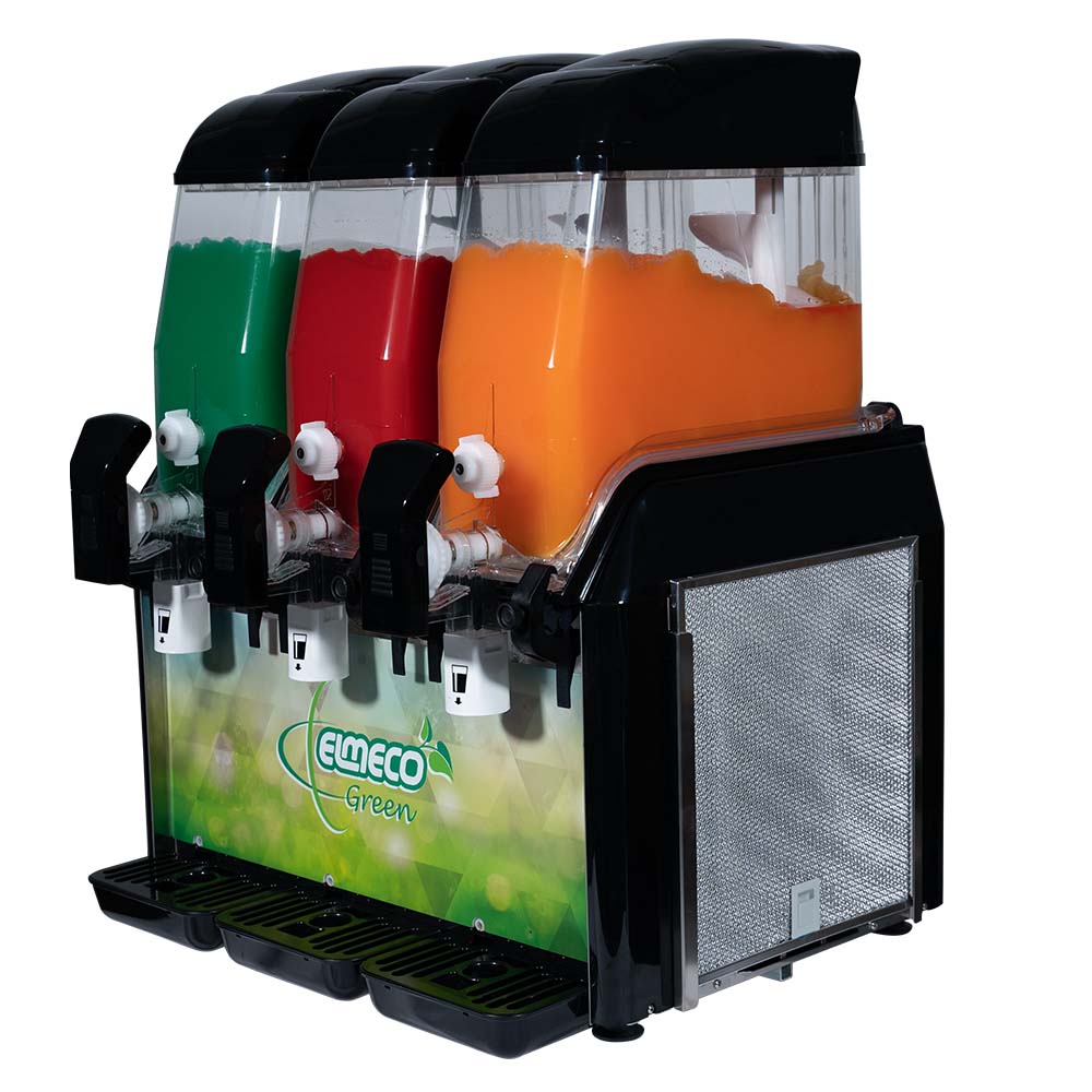 First Class III Slush Maschine - GREEN line LED Panel, schwarz