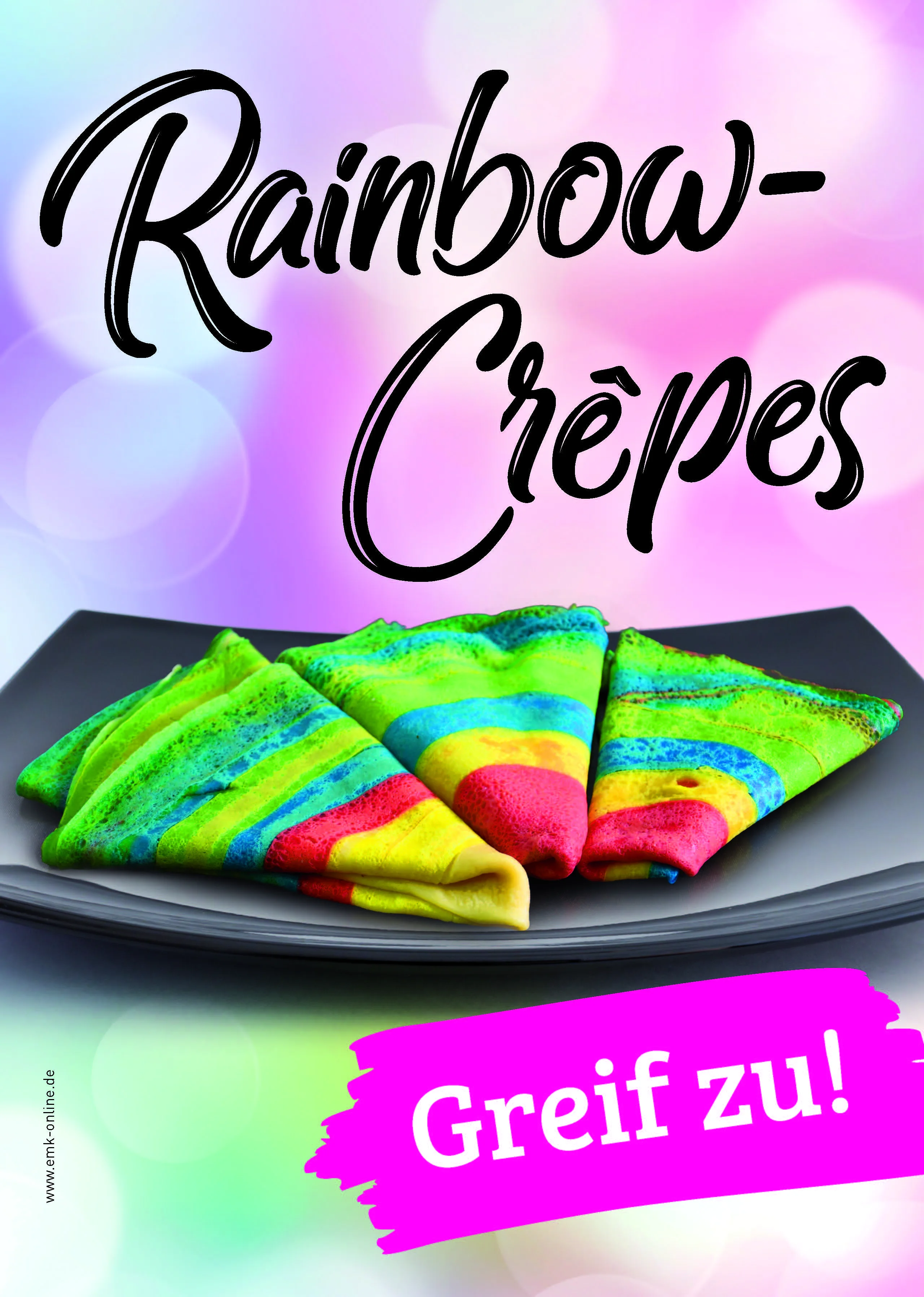 Plakat A4 Rainbow Crêpes, Latexpapier