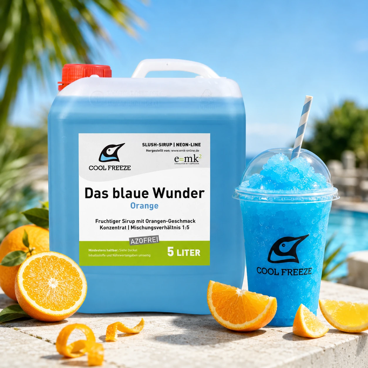 Das blaue Wunder (Orange) - Slush Sirup - 5 Liter, azofrei