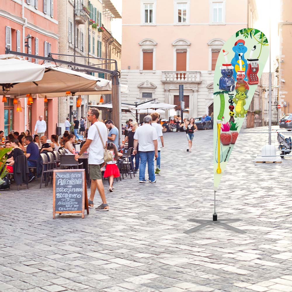 Beachflag "Slush" 120 x 360 cm Tropfenform, doppellagig