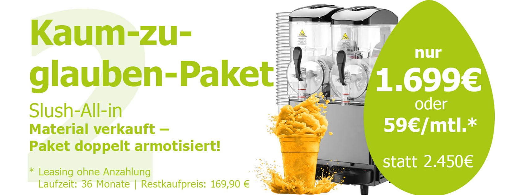 Slush-Aktion: Kaum-zu-glauben-Paket - 2x12L Slushgerät plus