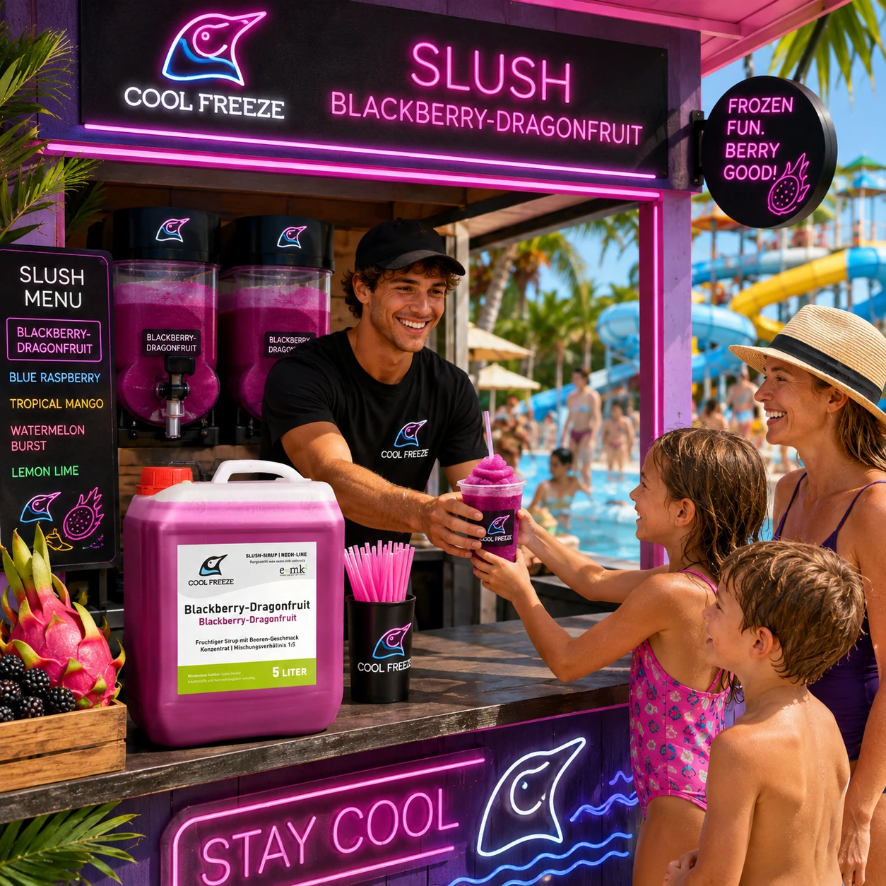 Blackberry-Dragonfruit - Slush Sirup - 5 Liter