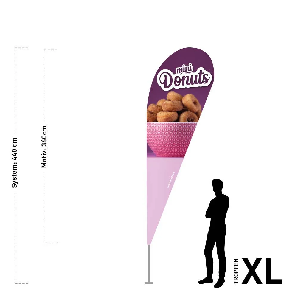 Werbefahne 120 x 360 cm "Donuts"