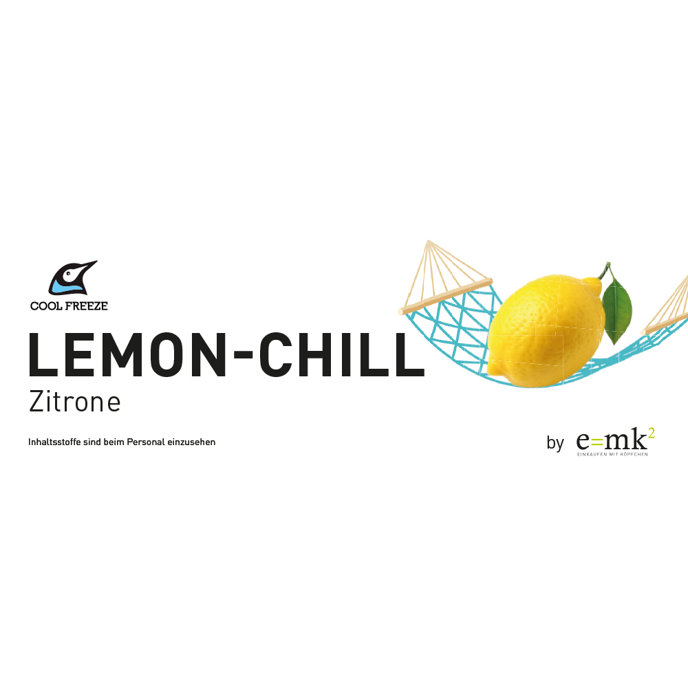 Sortenschild - Lemon Chill (weiße Zitrone) azofrei für Slush Maschinen