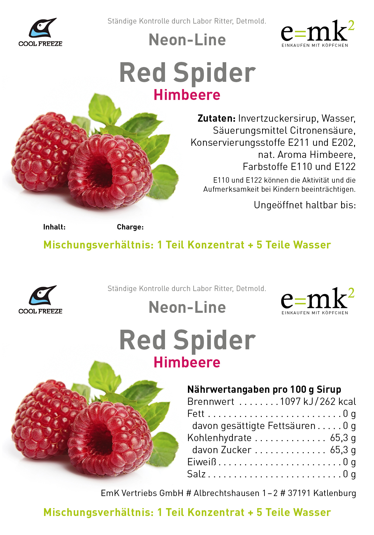 Red Spider (Himbeere) - Slush Sirup - 5 Liter
